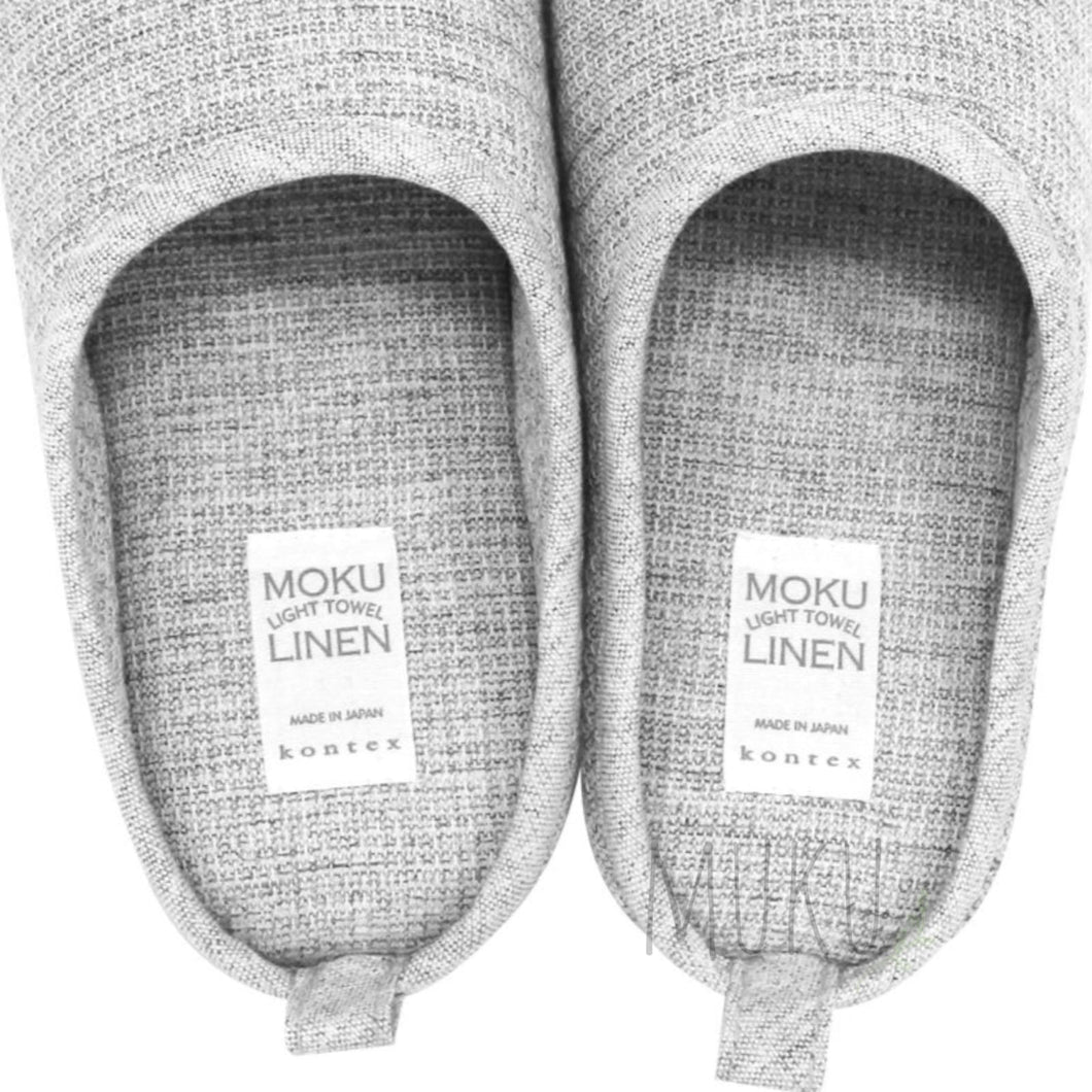 KONTEX MOKU LINEN ROOM SLIPPERS - JAPAN PRODUCTS