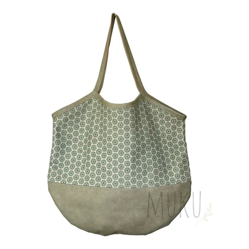 Lola Natural Bag Green Daisy - LADIES APPAREL