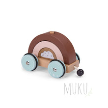 Load image into Gallery viewer, Moulin Roty Pull along Activity train - wooden toy
