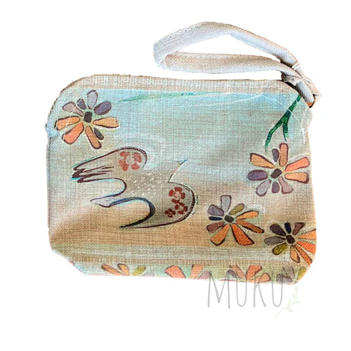 Natural Clutch Bag Flower Dove - LADIES APPAREL