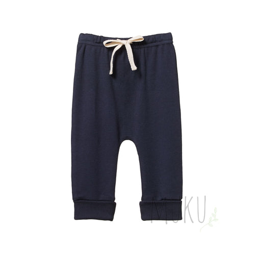 NATURE BABY Drawstring pants - NAVY / 000(0-3 months) - baby apparel