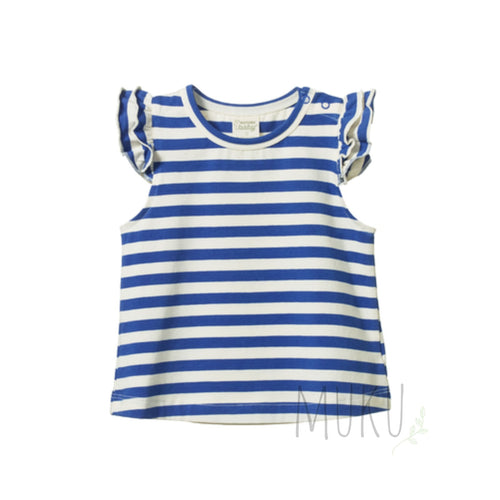 Nature Baby Fleur Tee Isle Blue Sea Stripe - Baby & Toddler