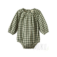 Load image into Gallery viewer, Nature Baby Meadow Bodysuit Gingham Thyme - Apparel &amp; Accessories
