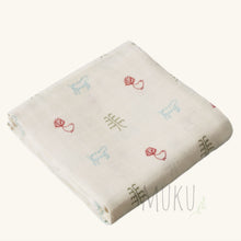 Load image into Gallery viewer, NATURE BABY MUSLIN WRAP - NATURE BABY PRINT - baby apparel
