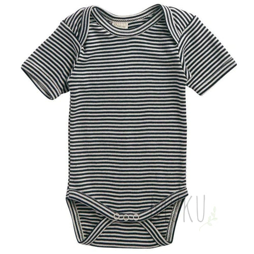Nature Baby Short Sleeve Bodysuit STRIPE - Navy Stripe / 0-3m - Baby & Toddler