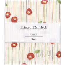 Load image into Gallery viewer, NAWRAP DISH CLOTH PRINTED - FLOWER/PLANT - F-23 TSUBAKI - JAPAN PRODUCTS

