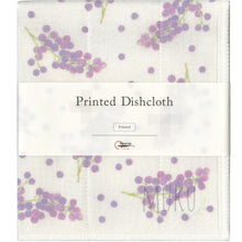 Load image into Gallery viewer, NAWRAP DISH CLOTH PRINTED - FLOWER/PLANT - K-16 GRAPES - JAPAN PRODUCTS
