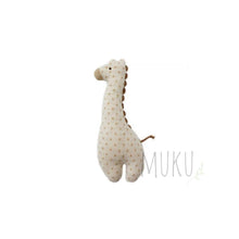 Load image into Gallery viewer, ORGANIC COTTON RATTLE - GIRAFFE - soft toy
