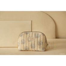 Load image into Gallery viewer, ORGANIC COTTON HOLIDAY VANITY CASE - BLUE GATSBY CREAM / SMALL - physical
