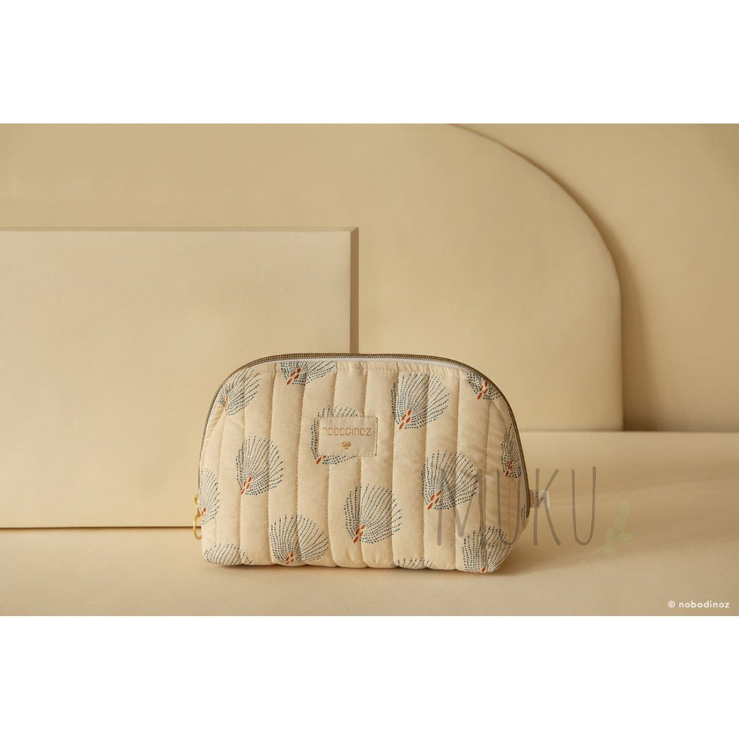 ORGANIC COTTON HOLIDAY VANITY CASE - BLUE GATSBY CREAM / SMALL - physical