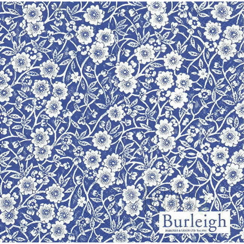 Paper Napkin Lunch Size 3ply 20 packs - Burleigh Calico Blue - Home & Garden