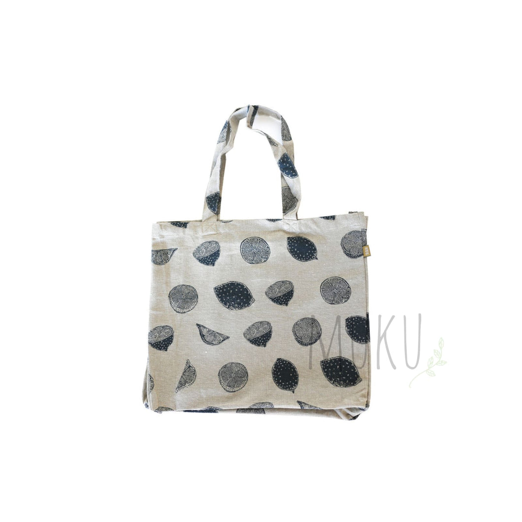 Recycle Cotton Tote Bag 40 x 35 cm - Lemon Dark Slate - Handbag & Wallet Accessories