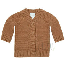 Load image into Gallery viewer, Toshi Andy Cardigan - Walnut / 000 (0-3m) baby apparel
