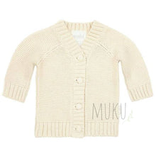 Load image into Gallery viewer, Toshi Andy Cardigan - Feather ivory / 000 (0-3m) baby apparel
