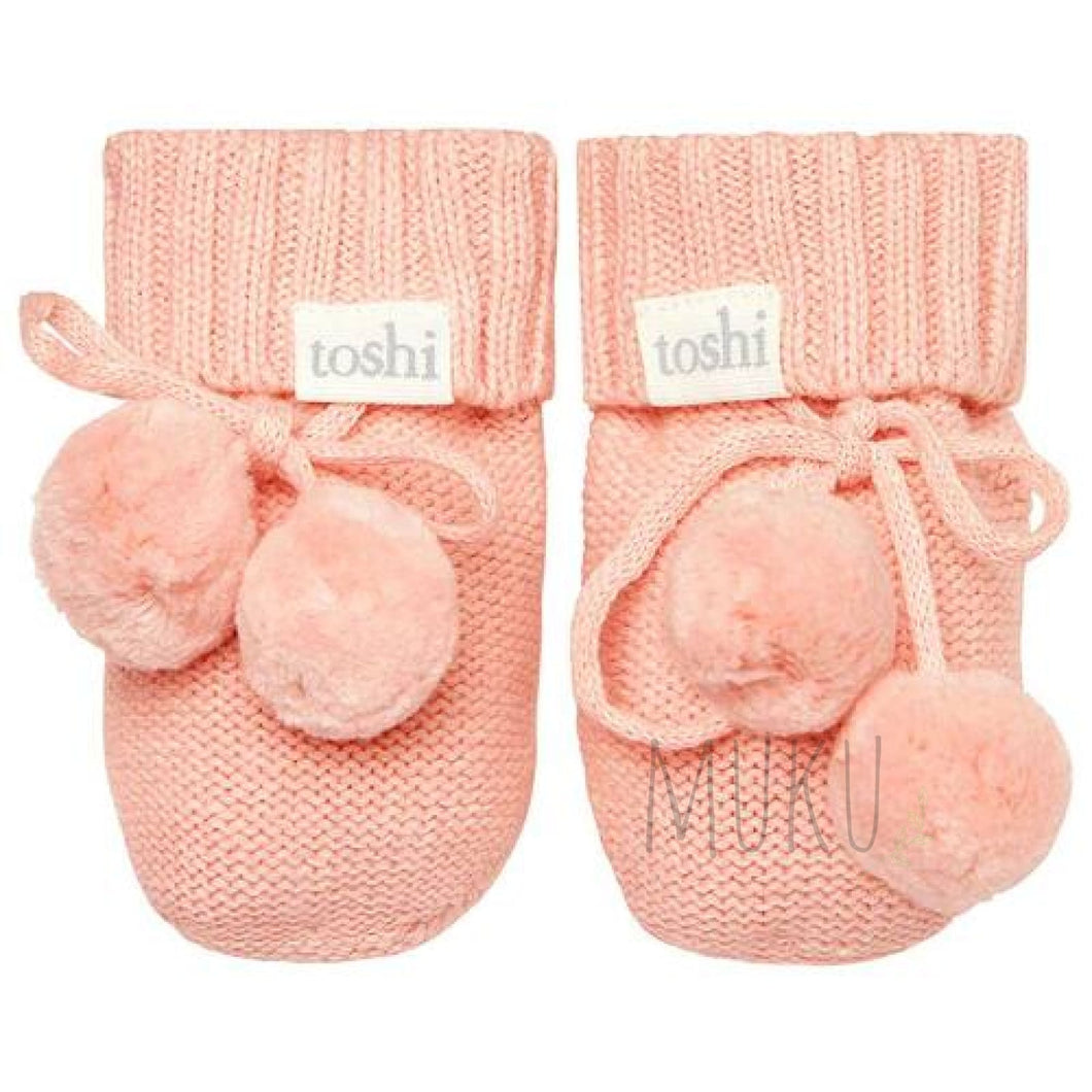 Toshi Baby Booties - Blossom pink / 000 (0-3m) baby apparel