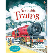 Load image into Gallery viewer, USBORNE FLAP BOOK SEE INSIDE - TRAINS
