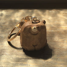 Load image into Gallery viewer, Wooden Bear Keyring - physical
