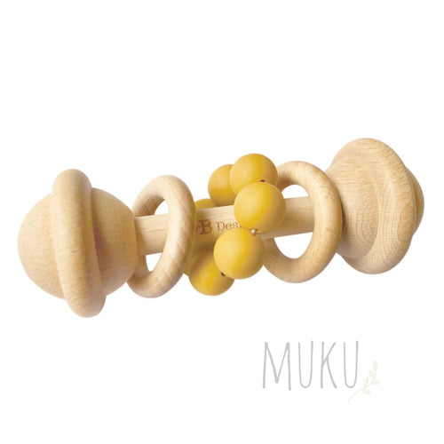 Wooden Rattle Turmeric - wooden toy