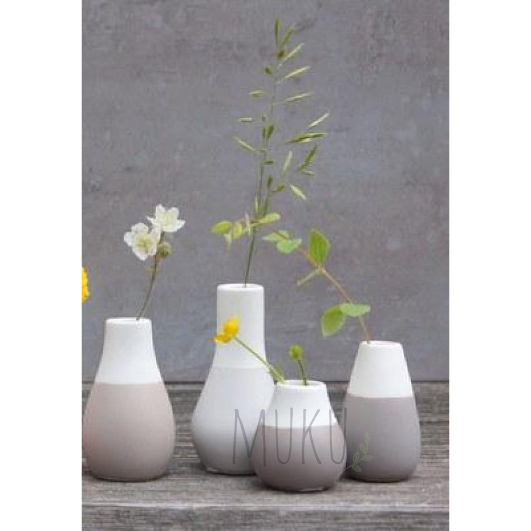 4 x Mini Vase Set - Ash Grey - physical
