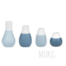 Load image into Gallery viewer, 4 x Mini Vase Set - Blue - physical
