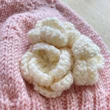 Load image into Gallery viewer, ACORN KIDS Pixi Beanie with Crochet Flowers - baby apparel
