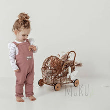 Load image into Gallery viewer, Aster &amp; Oak Berry Rose Embroidered Overalls - Baby &amp; Toddler
