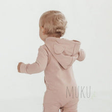 Load image into Gallery viewer, Aster &amp; Oak Rose Bear Romper - Baby &amp; Toddler
