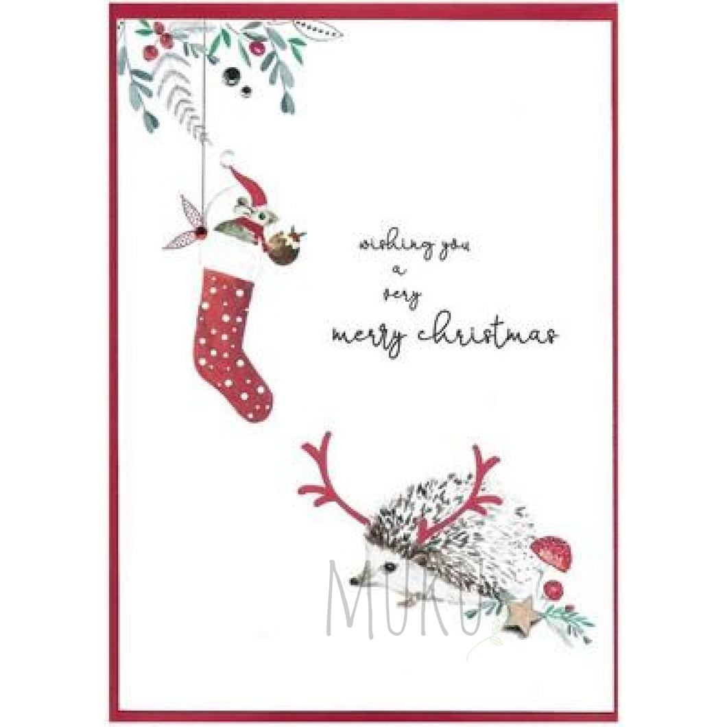 Christmas Card - Wooden Star - CARD