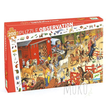 Load image into Gallery viewer, DJECO Horse Riding 200pc Observation Puzzle - Toys &amp; Games
