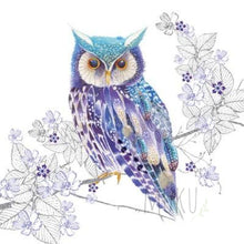 Load image into Gallery viewer, Paper Napkin - blue owl
