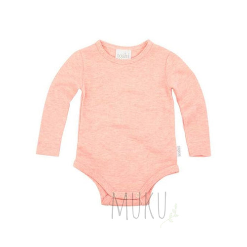 Toshi Organic Cotton long sleeve bodysuit Plain - Blossom pink / 000 - Baby & Toddler
