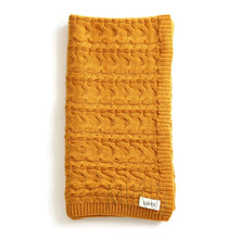 Load image into Gallery viewer, Uimi Valentina Cable Merino Wool Blanket - Sunrise - Baby &amp; Toddler
